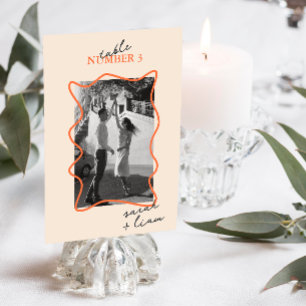 Modern Minimalistisch Kleurrijk Beige   Tafelnumme Kaart