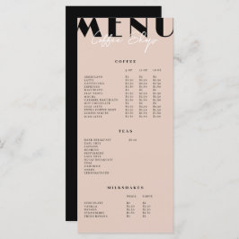 Modern Minimalistisch Koffiezaak Menu