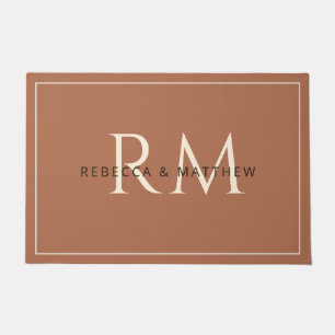 Modern Minimalistisch Koppel Monogram Deurmat