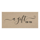 Modern minimalistisch Kraft Cadeaucertificaat Reclamekaart (Voorkant)