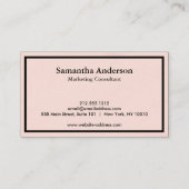 Modern minimalistisch | Kraft Rustic Stylish Scrip Visitekaartje (Achterkant)