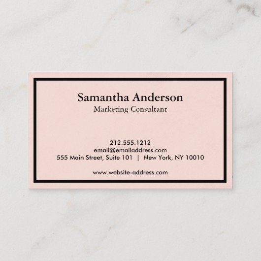 Modern minimalistisch | Kraft Rustic Stylish Scrip Visitekaartje (Achterkant)