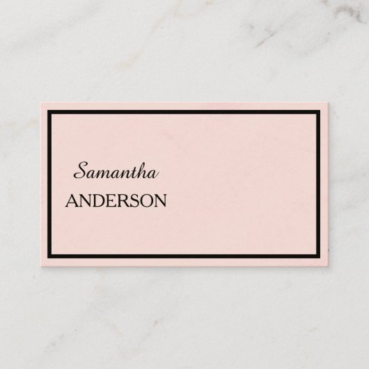 Modern minimalistisch | Kraft Rustic Stylish Scrip Visitekaartje (Voorkant)