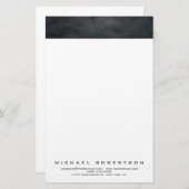 Modern minimalistisch laagje professioneel grijs w briefpapier (Voorkant / Achterkant)