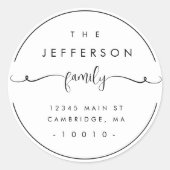 Modern minimalistisch label voor terugzendadres sc (Voorkant)