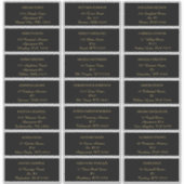 Modern minimalistisch | Label zwart Gastadres (Voorkant)