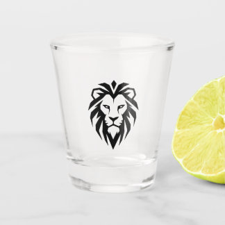 Modern Minimalistisch Leeuwenkop Icoon Shot Glas