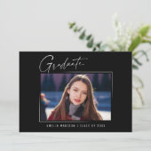 Modern minimalistisch legant inktscript 2 Foto Afs Aankondiging (Staand voorkant)