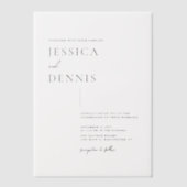 Modern minimalistisch legant script vellum uitnodigingen (Voorkant)