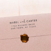 Modern minimalistisch legant Simple Wedding Couple Rubberstempel