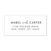 Modern minimalistisch legant Simple Wedding Couple Rubberstempel (Afrduk)