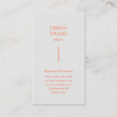 Modern Minimalistisch lichtgrijs Sinaasappel Visitekaartje (Voorkant)