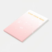 Modern minimalistisch lichtroze bundel post-it® notes (Schuin)