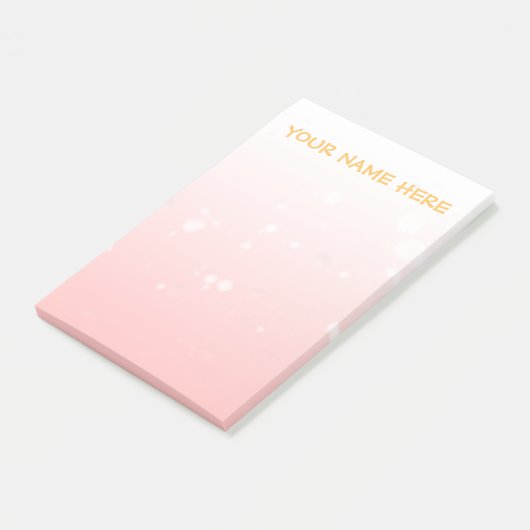 Modern minimalistisch lichtroze bundel post-it® notes (Schuin)