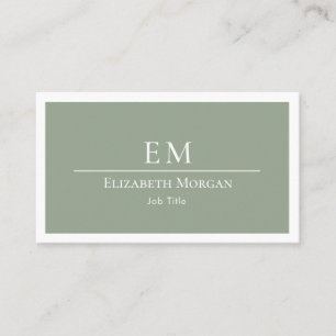 Modern Minimalistisch Logo Saliegroen Eenvoudig Visitekaartje