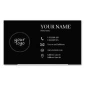 Modern minimalistisch Logo zwart Magnetisch Visitekaartje (Voorkant)