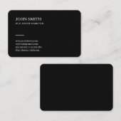 Modern minimalistisch Logo zwart Visitekaartje (Voorkant / Achterkant)