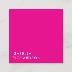 Modern minimalistisch magenta vierkante visitekaartje