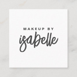 Modern minimalistisch make-up artist script vierkante visitekaartje