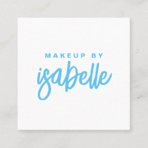Modern minimalistisch make-up artist script vierkante visitekaartje
