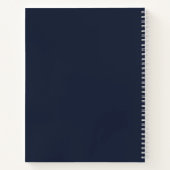 Modern minimalistisch marineblauw Notitieboek (Achterkant)