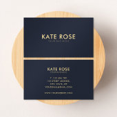 Modern minimalistisch marineblauw Visitekaartje