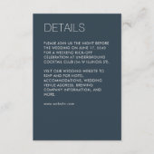 Modern minimalistisch marineverbod informatiekaartje (Voorkant)