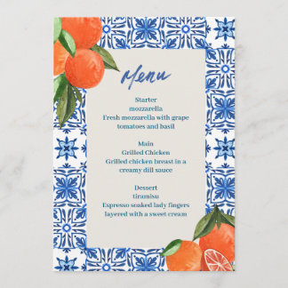 Modern minimalistisch menu