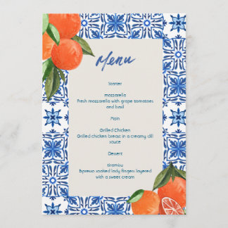 Modern minimalistisch menu