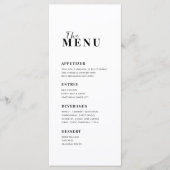 Modern minimalistisch menu (Voorkant)