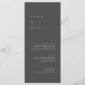Modern minimalistisch menu Stusty Gray Wedding Fla (Voorkant)