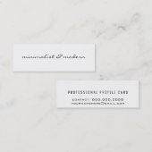 Modern & minimalistisch mini visitekaartje (Voorkant / Achterkant)