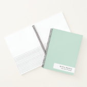 Modern minimalistisch mint Green Pastel Notitieboek (Binnen)