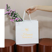Modern Minimalistisch Monogram Bruiloft Bruidsmeis Medium Cadeauzakje