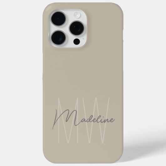 Modern minimalistisch monogram Case-Mate iPhone case (Achterkant)
