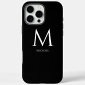 Modern minimalistisch monogram Case-Mate iPhone case (Achterkant)