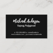 Modern Minimalistisch Monogram | Gouden Marmer Visitekaartje (Achterkant)