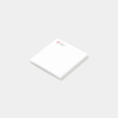 Modern minimalistisch monogram Initiaal effen rood Post-it® Notes (Schuin)