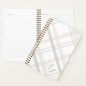 Modern minimalistisch monogram Initiaal Elegant Pl Planner (Display)