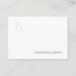 Modern minimalistisch monogram legant eenvoudig pl visitekaartje