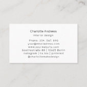 Modern, minimalistisch, monogram, logo, cirkel, bl visitekaartje (Achterkant)