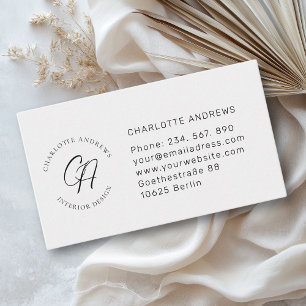 Modern, minimalistisch, monogram, logo, cirkel, gr visitekaartje