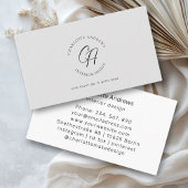 Modern, minimalistisch, monogram, logo, cirkel, gr visitekaartje