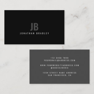 Modern minimalistisch monogram Logo Professional Visitekaartje