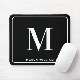 Modern Minimalistisch Monogram & Naam - Stijlvol Z Muismat
