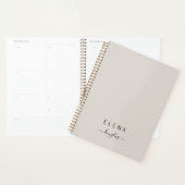 Modern Minimalistisch Monogram Neutraal Script Planner (Display)