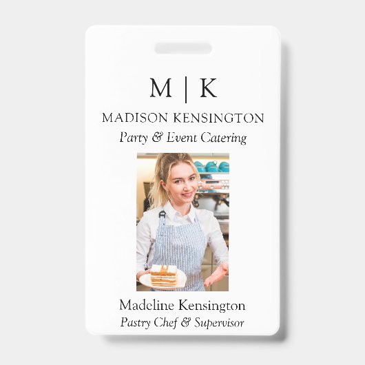 Modern minimalistisch monogram of Logo Business to Badge (Front)