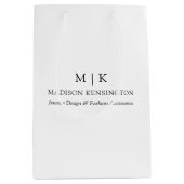 Modern minimalistisch monogram of Logo Business to Medium Cadeauzakje (Voorkant)