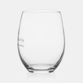 Modern minimalistisch monogram of Logo Business to Wijnglas Zonder Voet (Links)