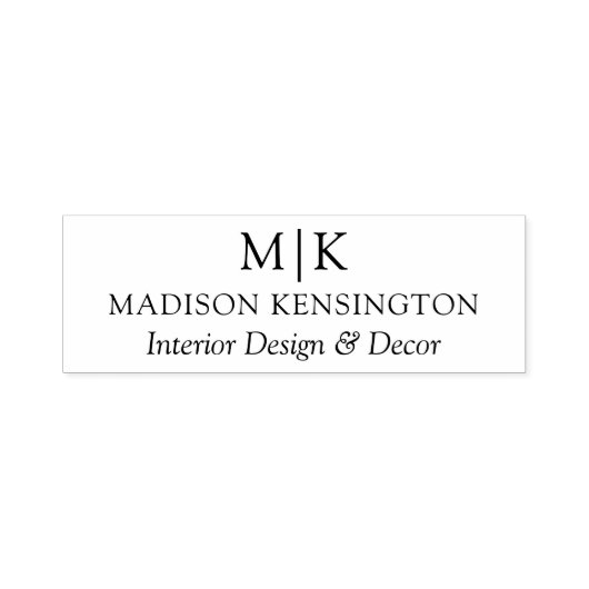 Modern Minimalistisch Monogram of Logo Zakelijk Zelfinktende Stempel (Design)